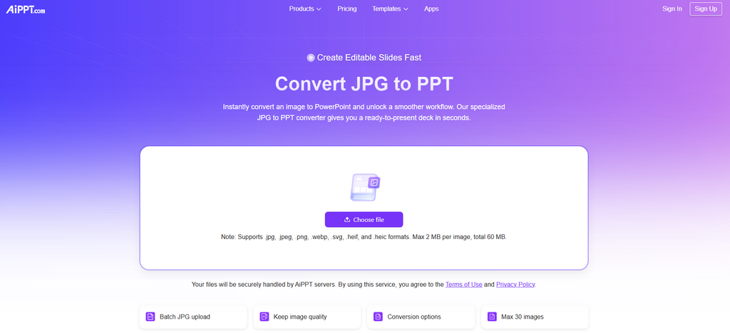 convert jpg to ppt