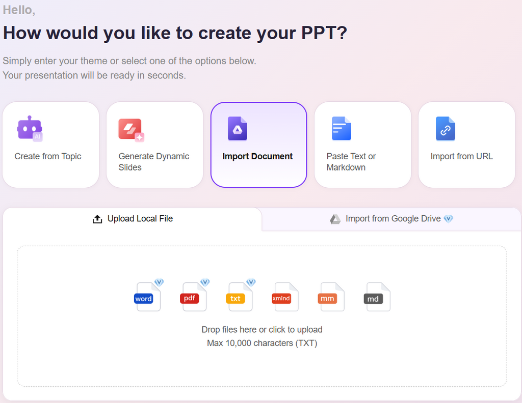 convert pdf to powerpoint