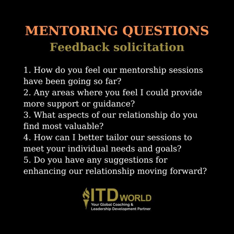 mentoring questions feedback solicitation
