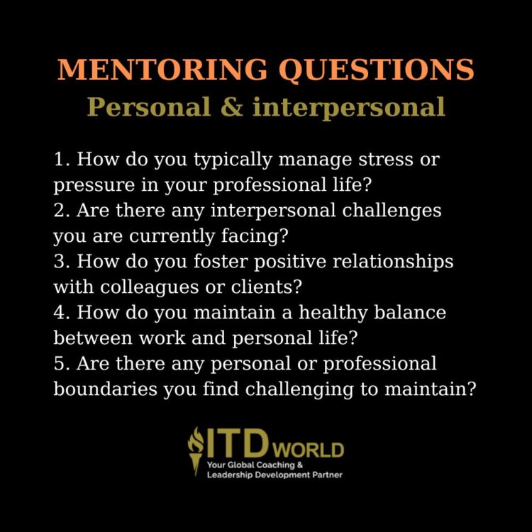 mentoring questions personal interpersonal