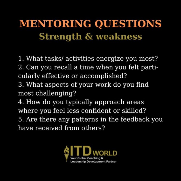 mentoring questions strength weakness identification