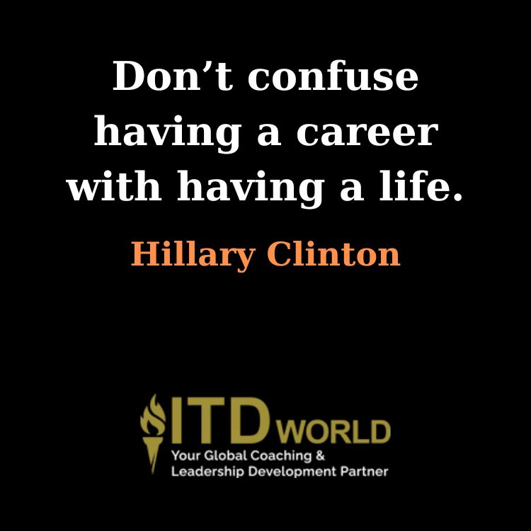 do not confuse career with life