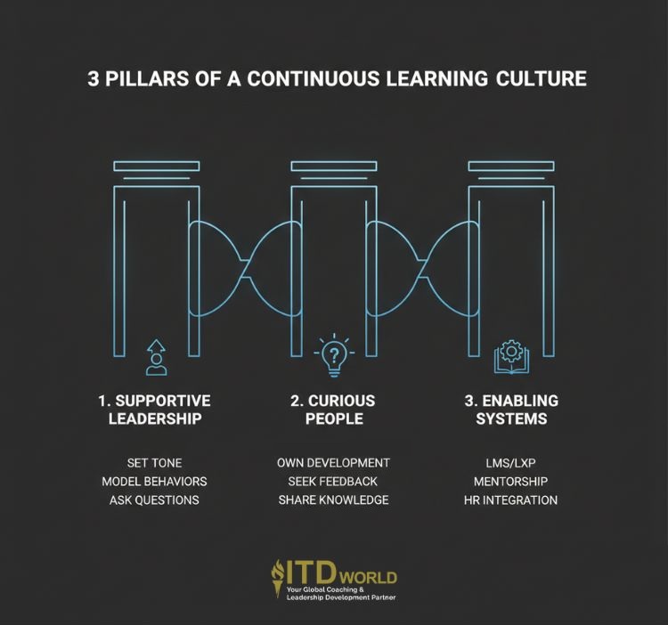 3 pillars of a continuous learning culture