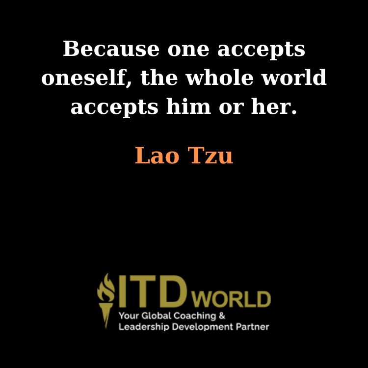 because one accepts oneself