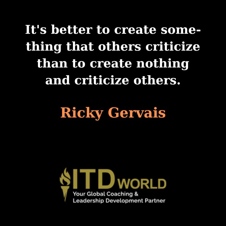 create something that others criticize