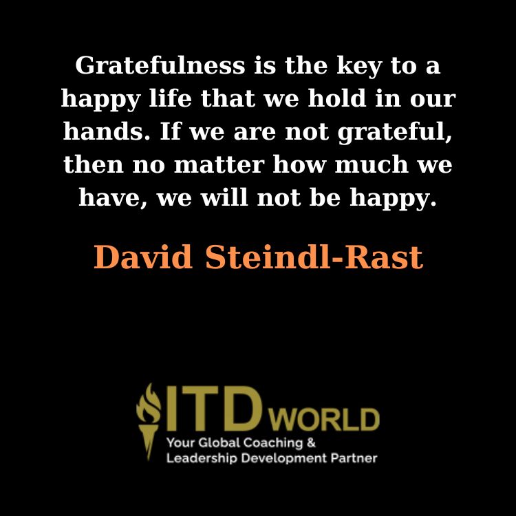 gratefulness is the key to a happy life