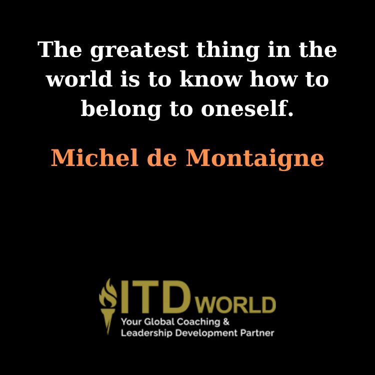 know how to belong to oneself