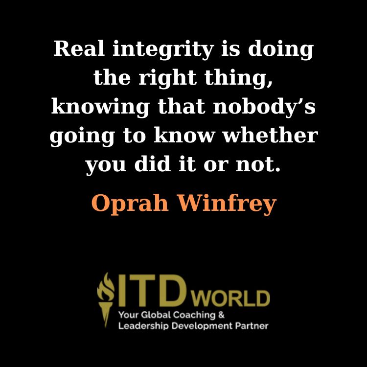 Real integrity is doing the right thing