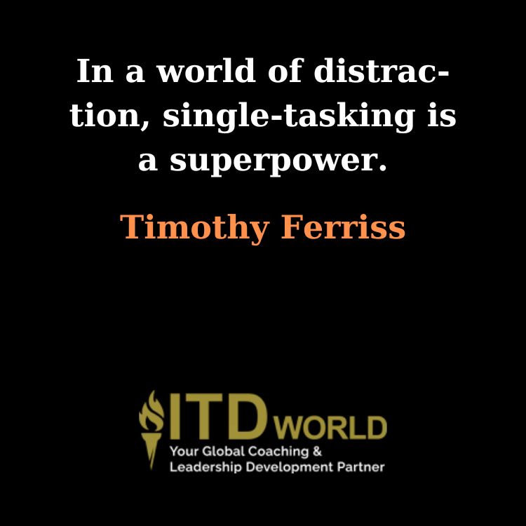 single-tasking is a superpower