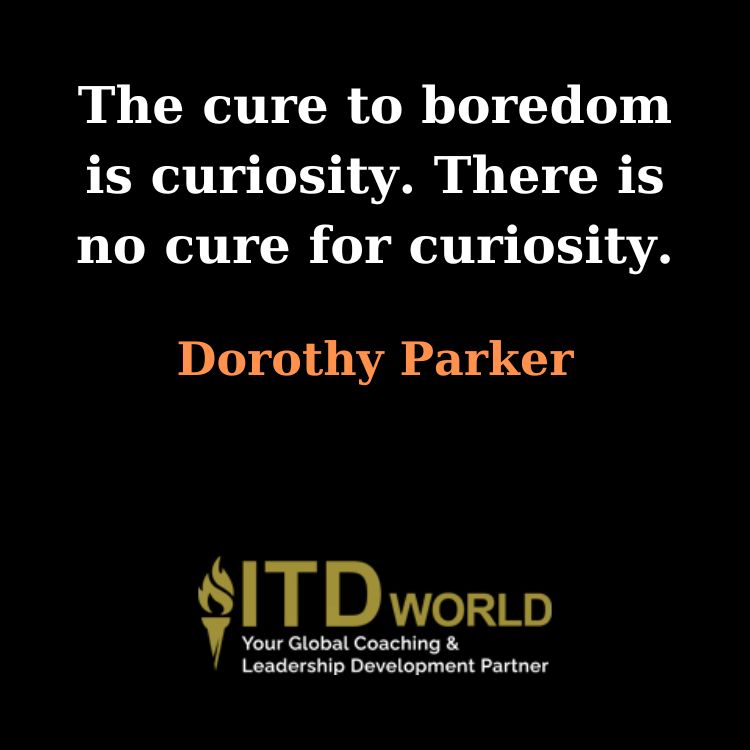 the cure to boredom is curiosity