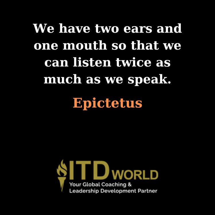 we have two ears and one mouth
