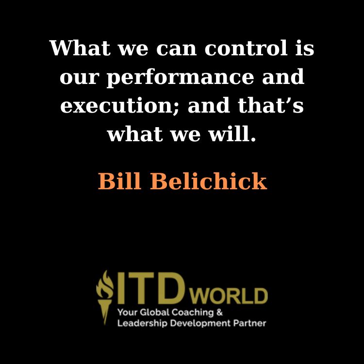 what we can control is our performance and execution