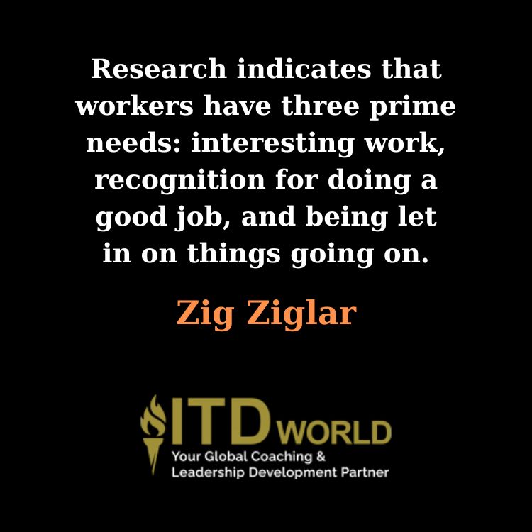 workers have three prime needs