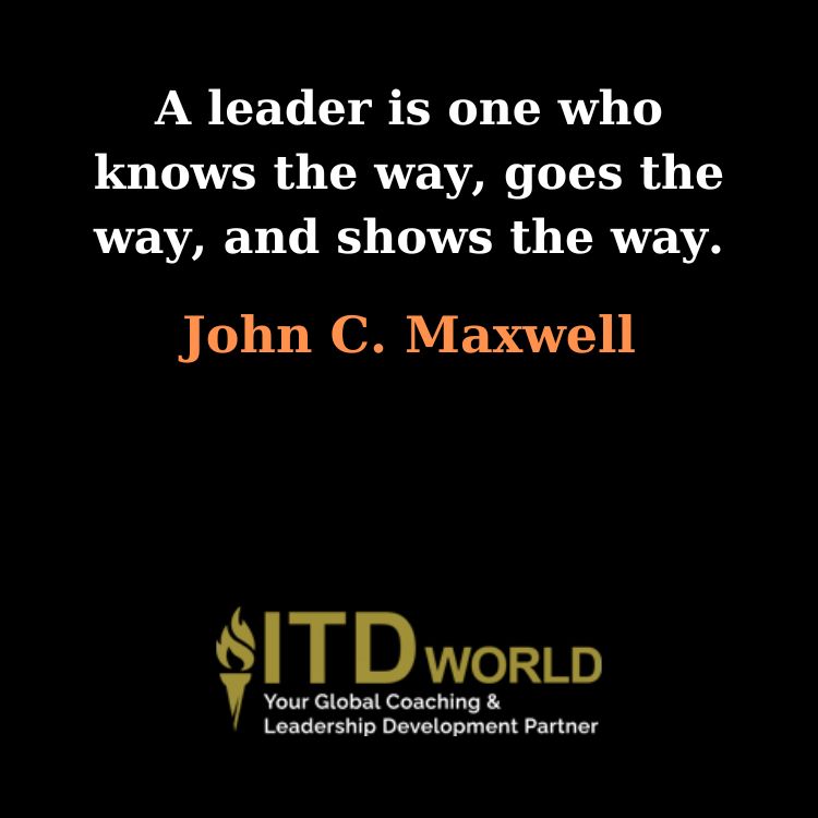 a leader is one who knows the way