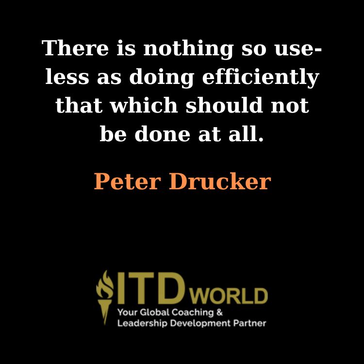 doing efficiently that which should not be done