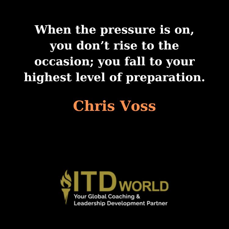 fall to your highest level of preparation