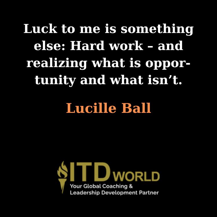 luck to me is hard work