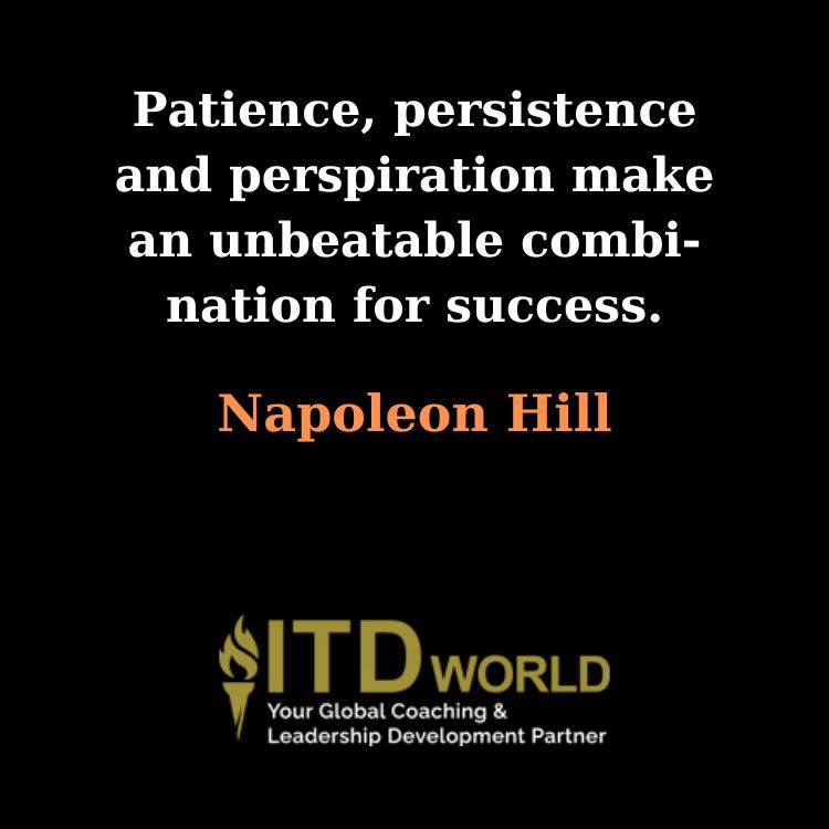 patience persistence perspiration success