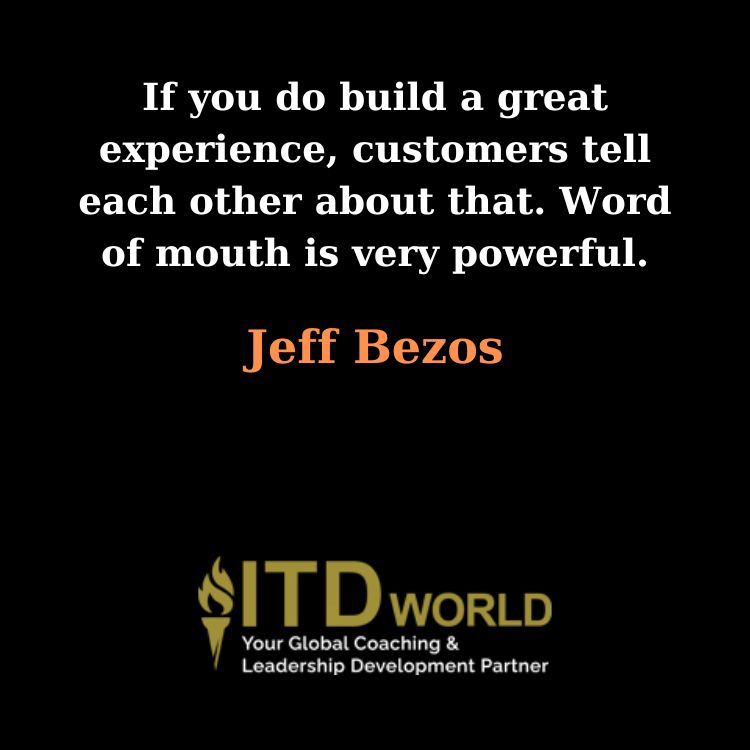 word of mouth is very powerful