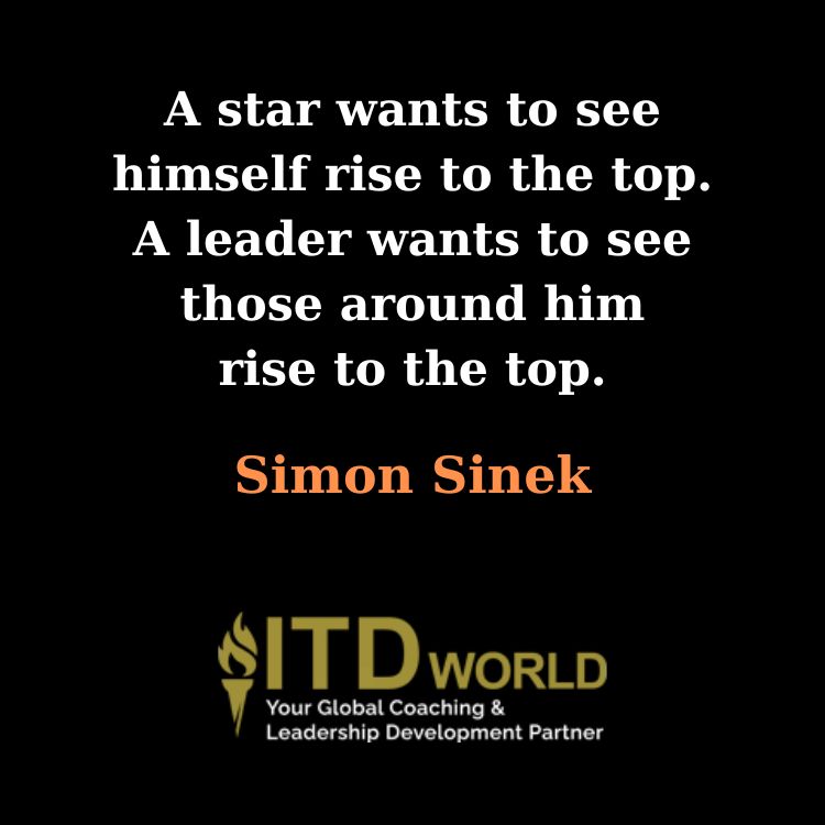 a leader wants to see those around him rise to the top