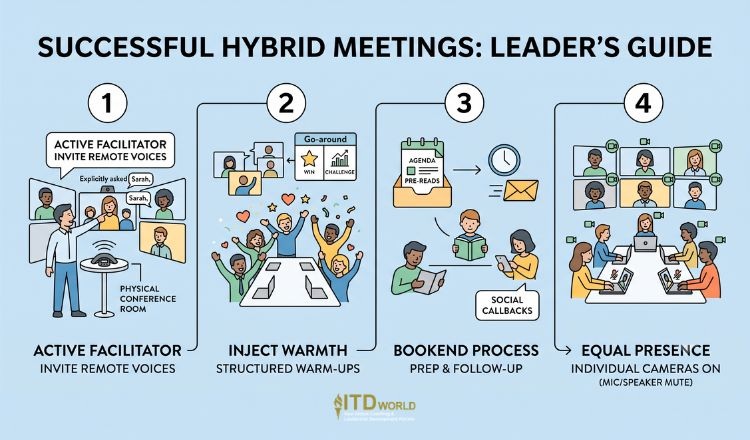 how to lead hybrid meetings without losing the remote team