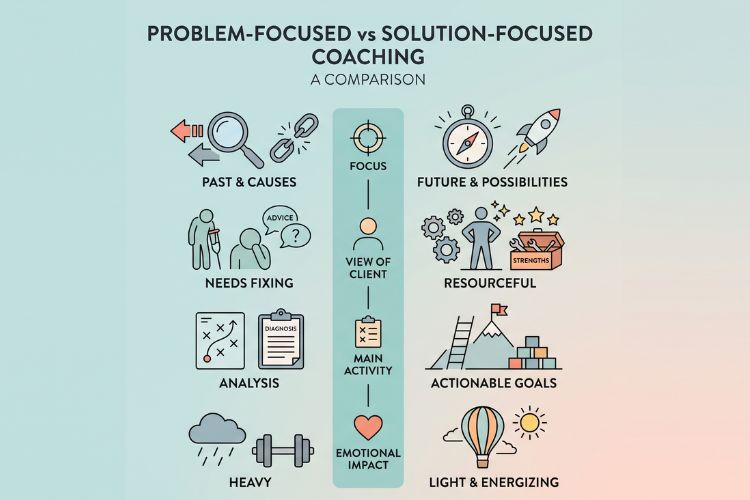 problem-focused coaching vs solution-focused coaching