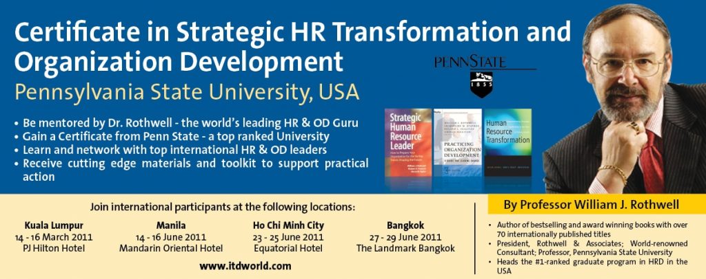 certificate in strategic HR transformation and OD by William Rothwell