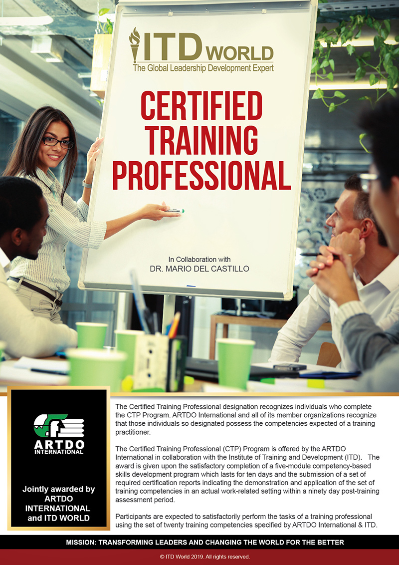 CERTIFIED TRAINING PROFESSIONAL (CTP) ITD World CERTIFIED TRAINING PROFESSIONAL (CTP) ITD World
