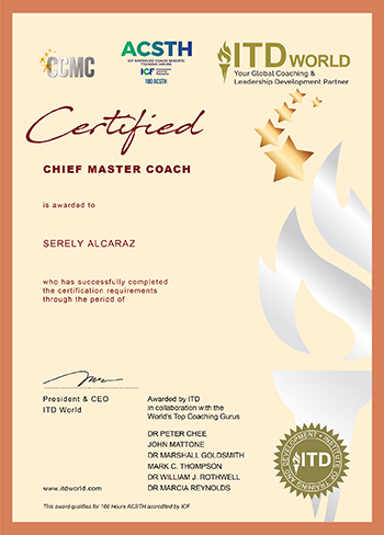 Certified Chief Master Coach (CCMC) certification
