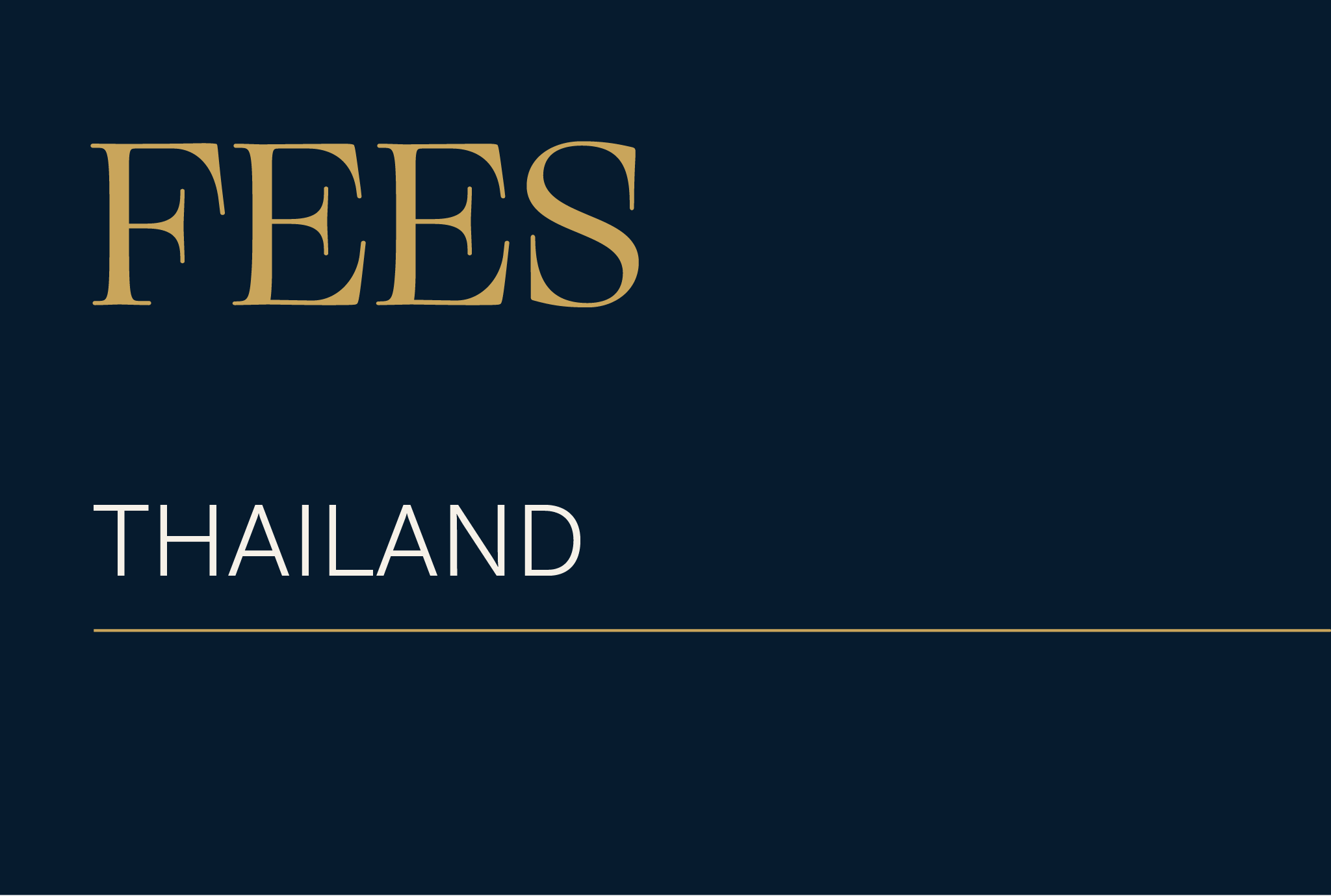 Fees Thailand